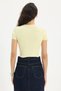 Women's Slim Fit 100% Cotton Short Sleeve Crew Neck Green Crop - 6