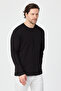 Young Men's Black 100% Supima Cotton Stretch Fabric Regular Fit Long Sleeve Crew Neck Sweatshirt - 3