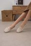 Kayra Skin Color Metal Buckle Women's Ballerinas - 5