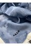 Silk Scarf - 8974713-922 Metallic Blue Twill - 2