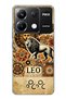 Poco X6 Pro Compatible Lion Sign Patterned Transparent Phone Case