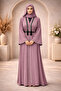 Elegant Black Modest Abaya with Braided Belt Design – Premium Islamic Maxi Dress for Women - 2