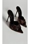 Leona Satin Heelled Slippers Leopard - 5