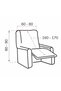 Husă fotoliu recliner Sofazip, material microfibră, culoare bej - 3