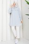 Women's Collar Detail Ruffled Yoke Shirt - 4