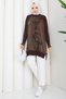 Women's Silk Kupra Mercerized Knitwear Tunic with Side Zipper Detail - 2