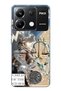 Poco X6 Pro Compatible Zeus Patterned Transparent Phone Case
