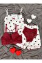 Women's Underwear Oslo Fabric Patterned Shorts Pajama Set