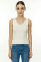 Women's Premium White Knitwear Body Flexible Full Lycra V-Neck Summer Athlete T-Shirt - 5