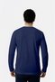 100% Organic Cotton Navy Blue V-Neck Men's Long Sleeve T-Shirt - 3