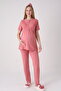 Set of 3: Cotton Maternity & Pregnancy Pajama Set with Lace Robe - 5