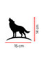 Howling Wolf Car Sticker – Car Window Hood Sticker - Wolf Motorcycle Car Sticker 15X14Cm - 3
