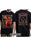 Hazbin Hotel Alastor and Rosie Ace in the Hole Front and Back Printed Unisex Black Tshirt