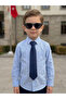 Solid Navy Blue Satin Tie for Kids - Boys & Girls Matching (Ages 2-12) - 5