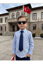 Solid Navy Blue Satin Tie for Kids - Boys & Girls Matching (Ages 2-12) - 4
