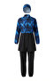 Adjustable Zippered Hijab Swimsuit with Bonnet Gift 1907-04 Cobalt Blue - 6