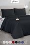 Double 100% Cotton Satin Duvet Cover Set |   Premium Series |   8 Color Options (200X220) -Black