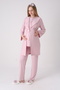 Set of 3: Cotton Maternity & Pregnancy Pajama Set with Lace Robe - 2