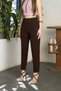 Women's High Waist Pleated Fabric Trousers - 2