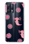 Realme 9 Pro Compatible Pink Axolotl Patterned Transparent Phone Case