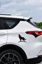Howling Wolf Car Sticker – Car Window Hood Sticker - Wolf Motorcycle Car Sticker 15X14Cm - 2