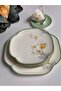Porcelain Cake Plate Set 7 Pieces Peachy - 8