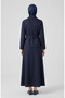 Linen Fabric Skirt Jacket Double Set 0256-05 Navy Blue - 3
