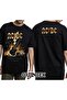 Ac Dc Guitar Front and Back Printed Unisex Black Tshirt