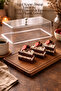 Large Size Cake and Presentation Stand with Wooden Base - No:3 - Beech Wood Cake Presentation Stand - 2
