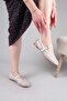 Golduzi̇ Beaded Tulle Ballerina Flats White - 3