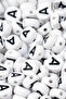 4X7 mm Flat Single Letter - a - Alphabet Beads Lettered Beads 100 Pieces - 2