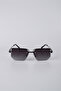 Geometric Rimless Metal Sunglasses Black Smoked Gradient Glass Unisex Gg25Mp2930R04