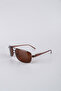 Unisex Brown Metal Framed Drop Sunglasses Gg25Mp3202R03 - 2