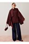Cape Cut Trench Coat - Burgundy - Exclusive - 3
