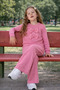 Girl's Stylish Bow Appliqué Double Set 3-11 Years Old I in School, Park I Girl's Set I Ruffle Fabric - 2
