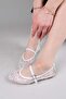 Golduzi̇ Beaded Tulle Ballerina Flats White