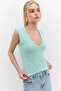 V-Neck Basic Top - 2