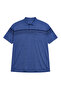 Men's Plus Size Melange Indigo Polo Collar Short Sleeve Block T-Shirt 5Xl-6Xl-7Xl-8Xl - 4