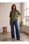 Women's Linen Blouse T-Shirt Single Pocket Women's Shirt - 2