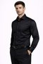 Slim Fit Long Sleeve Easy Iron Cotton Satin Men's Shirt - 2