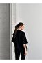 Modal Textured Short Sleeve T-Shirt with Slit Detail - 7