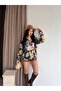 Women's Colorful Floral Patterned Satin Shirt - 7
