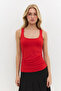 Square Neck Thick Strap Basic Athlete's Undershirt