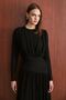 Corsage Detailed Lace Dress Black 2758 - 5