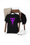 Undertaker Symbol Printed Circular Neck Cotton Oversize Fit Unisex Short Sleeve Tshirt - 2