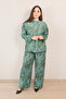 Green & Blue Motif Printed Co-Ord Set