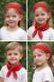 23 April Atatürk Signed Red Scarf Hair Bandana with Flag