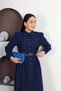 Full-Length Buttoned Modal Fabric Summer Dress - 3