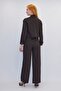 Sleeve Line Detailed Suit Brown - 3