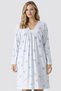 Women's Long Sleeve Lace Detailed Nightgown Relaxed Fit Daily Home Dress